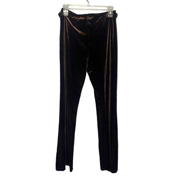 Vintage Maria Gabrielle Velour Bling Studded O Belted Wide Leg Flare Pants Large - Picture 6 of 6